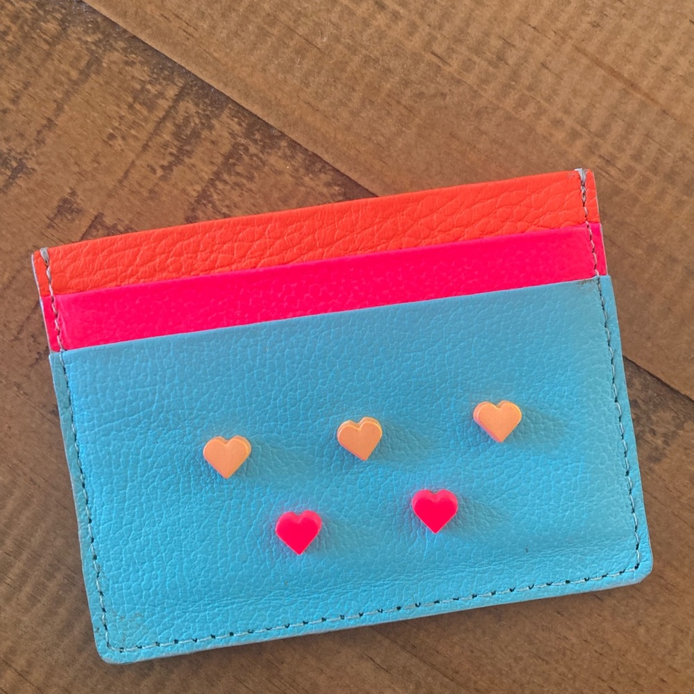 Min & Mon Orange, Pink and Blue Cardholder